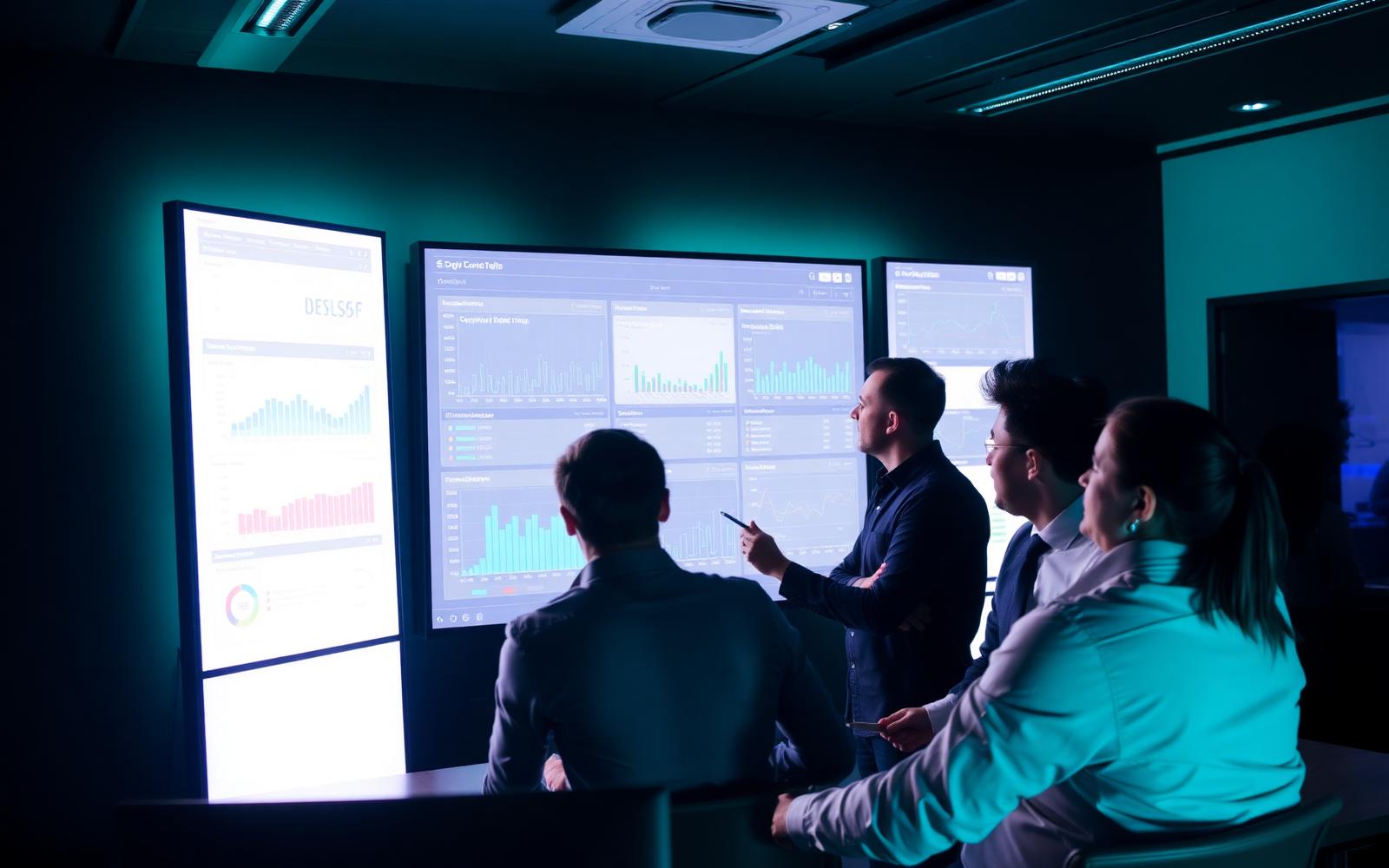 TECH ADVISORY LTD consulting team collaborating in a modern operations room